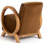 Кресло с круглыми деревянными подлокотниками Modesto Chair варинант исполнения - 4 | Loft Concept в Костроме