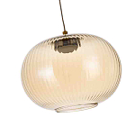 Подвесной светильник с янтарным рифленым стеклянным плафоном Ferm Living варинант исполнения - 5 | Loft Concept в Костроме