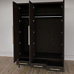 Большой Шкаф Primo Темный орех с 3 дверьми и 3 выдвижными ящиками варинант исполнения - 9 | Loft Concept в Костроме