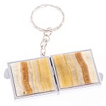 Зеркало брелок складное двухстороннее из натурального камня Оникс Silver Stone Mirrors варинант исполнения - 5 | Loft Concept в Костроме