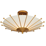 Потолочный светильник в форме конуса с каркасом золотого цвета и тканевым абажуром Inspiration in Light варинант исполнения - 2 | Loft Concept в Костроме