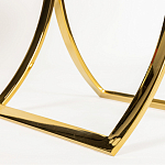 Кофейный столик на подстолье золотого цвета Noelle варинант исполнения - 5 | Loft Concept в Костроме