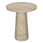Столик приставной с круглой столешницей Textured Cream Table варинант исполнения - 1 | Loft Concept в Костроме