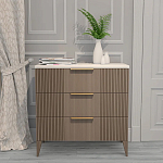 Комод коричневый с 3-мя ящиками на 4-х ножках Harper Line варинант исполнения - 1 | Loft Concept в Костроме