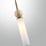 Подвесной светильник с цилиндрическим матовым плафоном и декоративным шаром из камня Orb Essence варинант исполнения - 13 | Loft Concept в Костроме