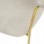 Стул Singer Chair с подлокотниками серый на золотистых ножках варинант исполнения - 7 | Loft Concept в Костроме