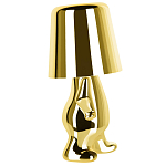 Настольная лампа фигурная золотого цвета с гладким абажуром Высота 19 см Sophia варинант исполнения - 4 | Loft Concept в Костроме