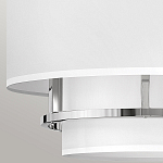 Потолочный светильник с двухслойным белым текстильным абажуром Hinkley варинант исполнения - 23 | Loft Concept в Костроме