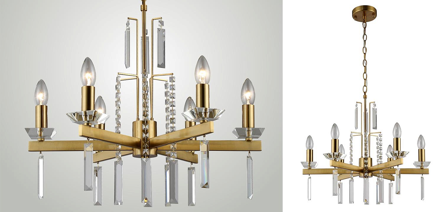 Люстра Vivien Crystal Brass Chandelier 6 Люстра Vivien Crystal Brass Chandelier 6 - Loft-Concept в Костроме