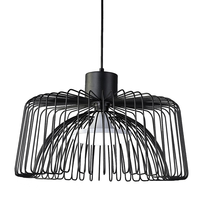 Подвесной светильник Cage Wire Color Pendant Black Черный Подвесной светильник Cage Wire Color Pendant Black Черный в Костроме | Loft Concept