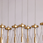 Люстра с 9-ю прозрачными стеклянными плафонами в форме капли Lucid Rain  варинант исполнения - 6 | Loft Concept в Костроме