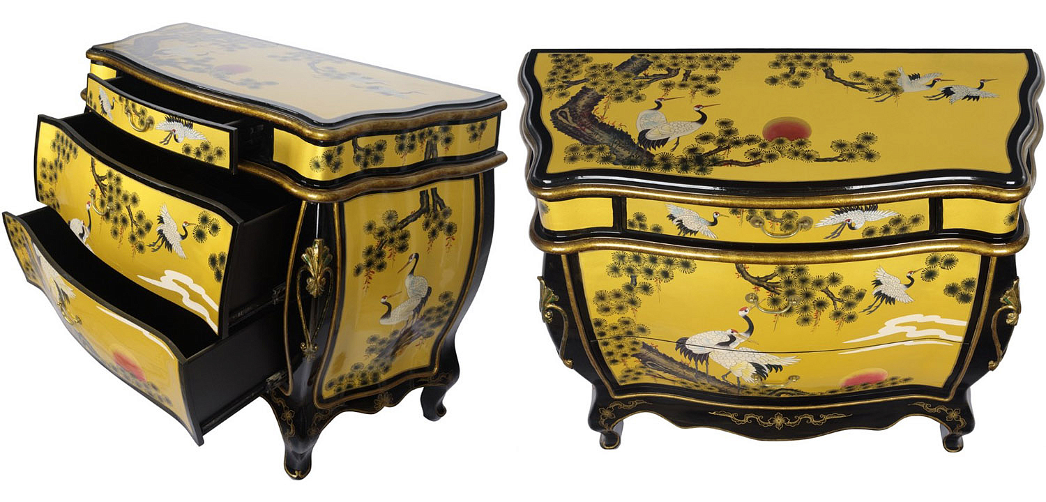 Китайский комод с журавлями Grus chest of drawers Китайский комод с журавлями Grus chest of drawers - Loft-Concept в Костроме