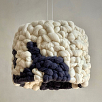 Светильник вязаный из шерсти Черно-белый варинант исполнения - 1 | Loft Concept в Костроме