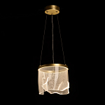 Подвесной светильник цилиндрической формы с прозрачным волнистым плафоном Wave Line варинант исполнения - 3 | Loft Concept в Костроме