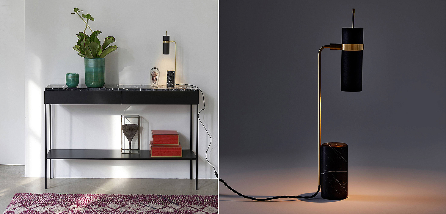 Настольная лампа Detlef Table lamp black marble Настольная лампа Detlef Table lamp black marble - Loft-Concept в Костроме