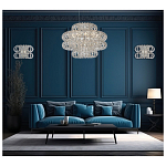 Люстра круглая с россыпью хрусталя Perfection of Diamonds варинант исполнения - 3 | Loft Concept в Костроме