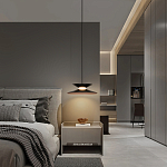 Подвесной светильник черного цвета из металла Obsidian Touch варинант исполнения - 5 | Loft Concept в Костроме