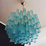 Дизайнерская люстра Blue Lagoon glass бирюзовое стекло  варинант исполнения - 3 | Loft Concept в Костроме
