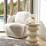 Полукруглое кресло из обивки меланж Halle Melange Armchair варинант исполнения - 6 | Loft Concept в Костроме