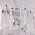 Люстра круглая с подвесными прямоугольными пластинами из стекла Glacier Panels варинант исполнения - 4 | Loft Concept в Костроме