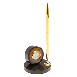 Часы настольные с ручкой из натурального камня Stone Clock варинант исполнения - 11 | Loft Concept в Костроме