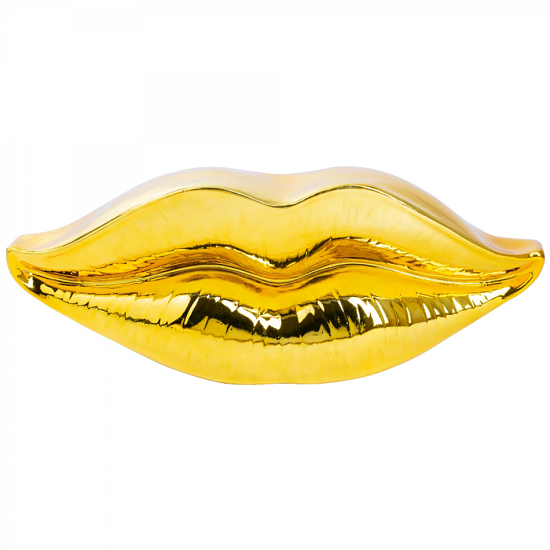 Настенный декор LIPS wall accessory GOLD Глянцевое золото Настенный декор LIPS wall accessory GOLD Глянцевое золото в Костроме | Loft Concept