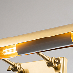 Светильник для картин цвета состаренная латунь с широким плафоном на прямоугольном основании Elstead Lighting варинант исполнения - 2 | Loft Concept в Костроме