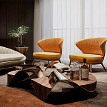 Дизайнерский журнальный стол волнистой формы Nyxacad варинант исполнения - 4 | Loft Concept в Костроме