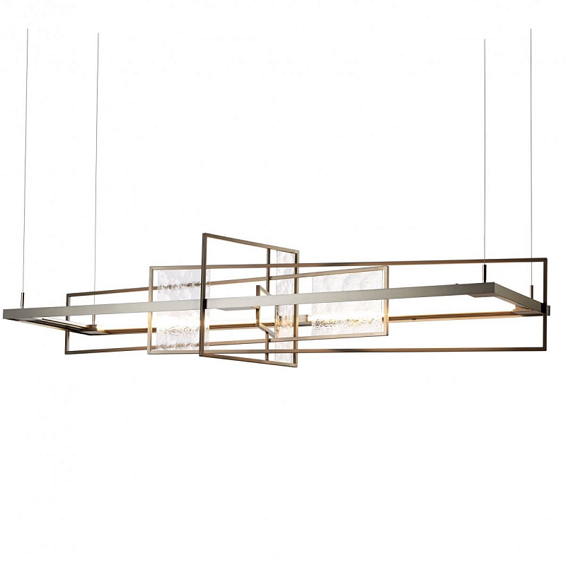 Люстра Summer LED Linear Suspension Light Латунь Прозрачный Люстра Summer LED Linear Suspension Light Латунь Прозрачный в Костроме | Loft Concept