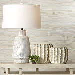 Настольная лампа с корпусом в форме вазы и белым абажуром Lots of Strokes варинант исполнения - 4 | Loft Concept в Костроме