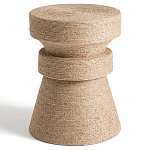 Приставной стол с отделкой из джута Juti D35 см варинант исполнения - 1 | Loft Concept в Костроме