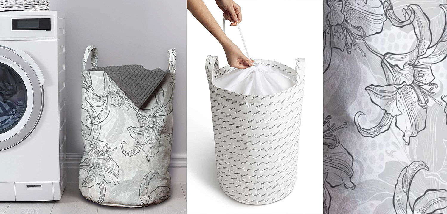 Корзина Black and White Flowers Basket Корзина Black and White Flowers Basket - Loft-Concept в Костроме