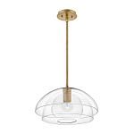 Подвесной светильник с прозрачным двойным стеклянным плафоном в форме купола и внутренней сферой Hinkley варинант исполнения - 10 | Loft Concept в Костроме