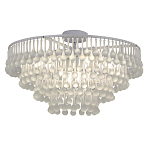 Люстра подвесная круглая с молочными стеклянными подвесками в форме капель Droplet Chandelier варинант исполнения - 2 | Loft Concept в Костроме