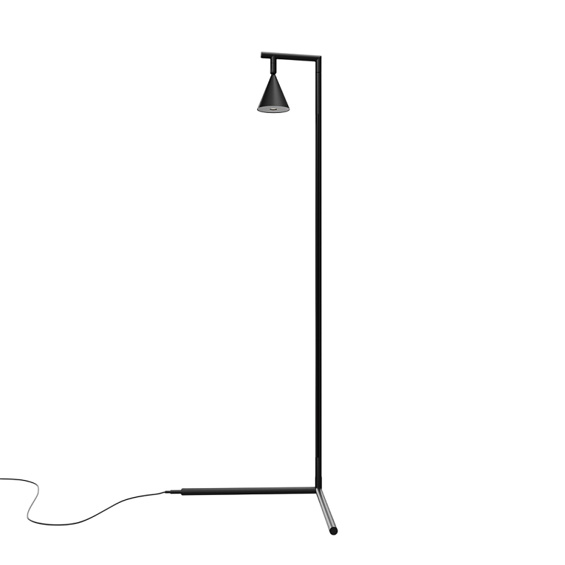 Напольный торшер светодионый Stripe 3000К 20Вт Черный в Костроме | Loft Concept 