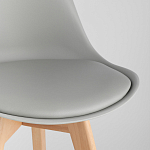 Стул с основой из пластика и мягким сиденьем Arvika Grey варинант исполнения - 7 | Loft Concept в Костроме