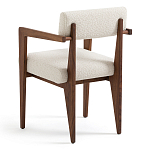 Кресло обеденное Alcove White Boucle из массива ореха варинант исполнения - 4 | Loft Concept в Костроме