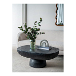 Столик кофейный черного цвета с овальной столешницей и круглым основанием Black Dalmen Table варинант исполнения - 8 | Loft Concept в Костроме