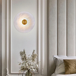 Бра светодиодный с мраморным рассеивателем латунь варинант исполнения - 3 | Loft Concept в Костроме