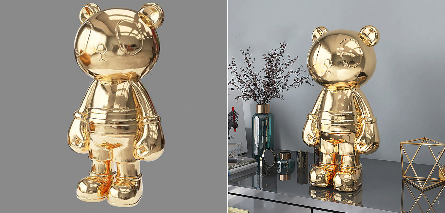 Аксессуар для интерьера Золотая Панда Kanye Bear Takashi Murakami Аксессуар для интерьера Золотая Панда Kanye Bear Takashi Murakami - Loft-Concept в Костроме