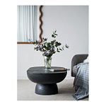 Столик кофейный черного цвета с овальной столешницей и круглым основанием Black Dalmen Table варинант исполнения - 10 | Loft Concept в Костроме