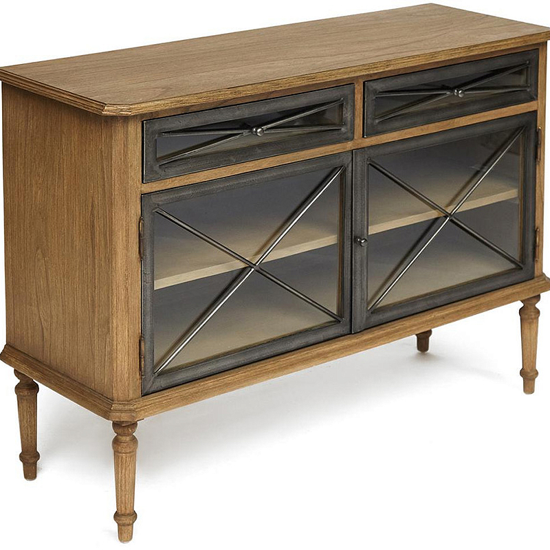 Комод в стиле Прованс со стеклянными дверцами Provence Jacob Chest of Drawers small Древесина Комод в стиле Прованс со стеклянными дверцами Provence Jacob Chest of Drawers small Древесина в Костроме | Loft Concept