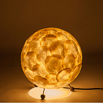 Настольная лампа из перламутра на металлическом каркасе Indonesian Egg варинант исполнения - 4 | Loft Concept в Костроме