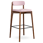 Барный стул из массива ясеня с обивкой из рогожки Elegant Ash варинант исполнения - 2 | Loft Concept в Костроме