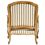 Кресло в полоску в стиле прованс Yvon French Seating Armchair варинант исполнения - 4 | Loft Concept в Костроме