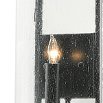 Бра с плафоном из прозрачного стекла на черном каркасе Glass Ball with Seeds варинант исполнения - 1 | Loft Concept в Костроме