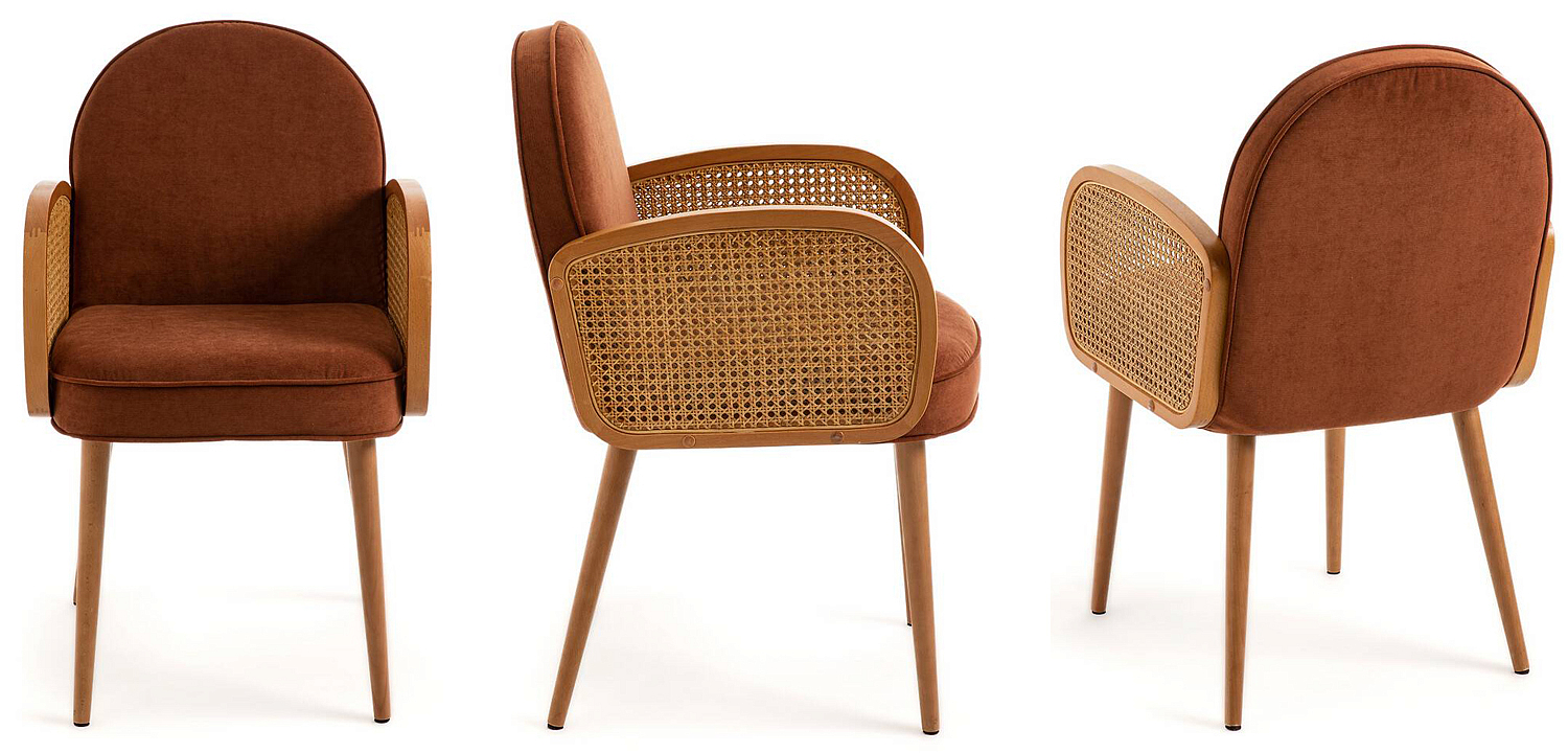 Стул Morten Wicker Terracotta Chair Стул Morten Wicker Terracotta Chair - Loft-Concept в Костроме