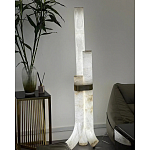 Торшер геометрический с тремя мраморными плафонами Marble Tripod варинант исполнения - 7 | Loft Concept в Костроме