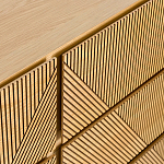 Комод с геометрическим рисунком на ящиках Anders Light Wood варинант исполнения - 5 | Loft Concept в Костроме