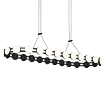 Люстра овальная с круглыми светодиодными источниками света Maxine Light варинант исполнения - 8 | Loft Concept в Костроме